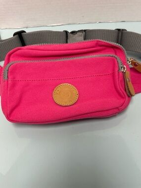 Canvas Waist Bag - Hot Pink Travel Belt Bag